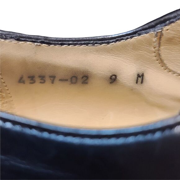 Pronto Uomo Black Leather Oxfords Size 9 - Picture 9 of 9